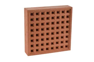 Square Hole Air Brick 215 x 215mm Red - Terracotta 352RE2222