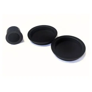 Essentials Round Flush Pull Painted Black 35/44mm Doors