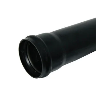 Evo 110mm x 3m Single Socket Soil Pipe Black
