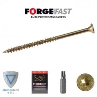 Forgefast Multi Purpose Screw 6.0 X 120mm Box 100no Ref FFT6120Y