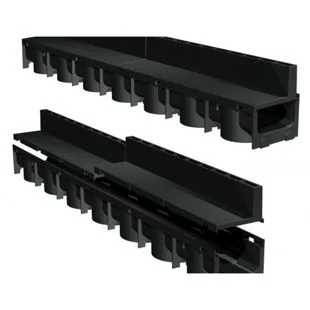 Manthorpe Poly Slot Drain Black GPDST-1000 BL x 1m