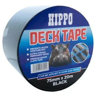 Hippo Deck Tape 75mm x 20m Black H18024