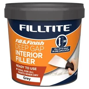 Filltite Fill & Finish RTU Deep Gap Interior Filler 1Ltr Grey F18369