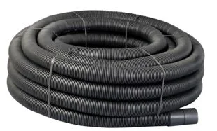 Black Perforated Land Drain 100mmx25mtr Coil Ref68037