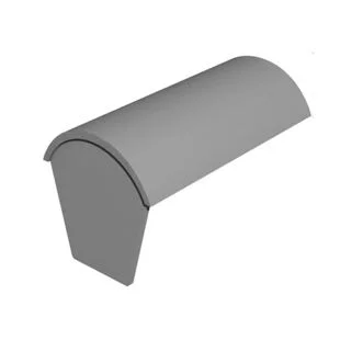 Marley Segmental Ridge Block End Smooth Grey