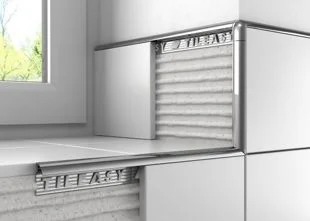 Tileasy 8mm Chrome Utility Square Edge Trim Ref UAT8