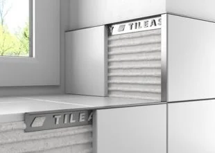 Tileasy 8mm Grey Square Edge Premium Gloss Trim Ref PGS8G