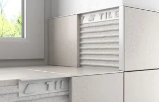 Tileasy 10mm White Square Edge Plastic Trim Ref SE10mmW