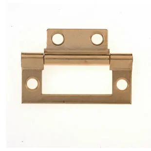 Prepacked 2no Steel Flush Hinge 50mm (2) Electro Brass Ref 105
