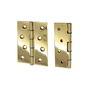 Prepacked 3no DSW Brass Butt Hinge 100mm (4) Polished Ref GB1300