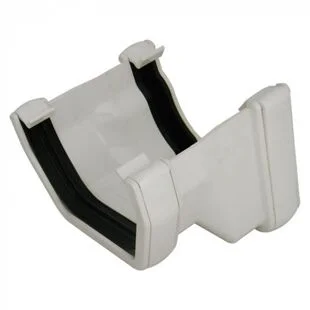 Floplast Niagara to Square Line Gutter Adaptor Right Hand White
