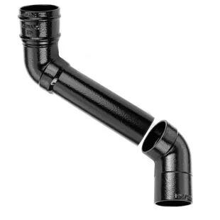 76mm Aluminium Heritage Downpipe 2-Pt Offset 457mm