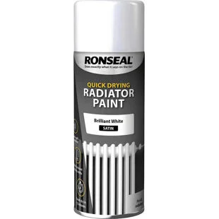 Ronseal Stays White Radiator Paint Brilliant White Satin 400ml