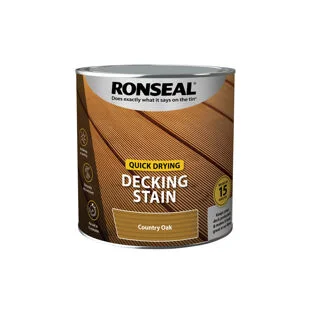 Ronseal Quick Drying Decking Stain Country Oak 2.5Ltr