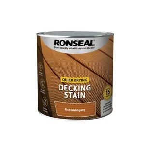 Ronseal Quick Drying Decking Stain Rich Mahogany 2.5Ltr