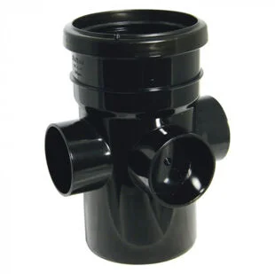 Floplast 110mm Soil Short Boss Pipe Single Socket Black REF SP581