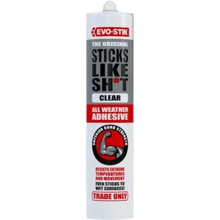 Evo-Stik All Weather Sticks Like Adhesive Clear 290ml