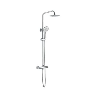 Soho Round Chrome Thermostatic Shower c/w Riser & Drench Head