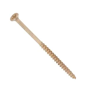 Spax Flat Pozi Screws 90mm x 5.0mm Box 100 Zinc Yellow Passivated