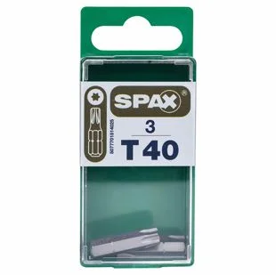 Spax Screwdriver Bits T40 Retail Pack Of 3no