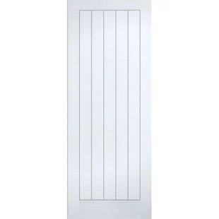 White Moulded Textured Vertical 5 Panel Door 1981 x 762 x 35mm