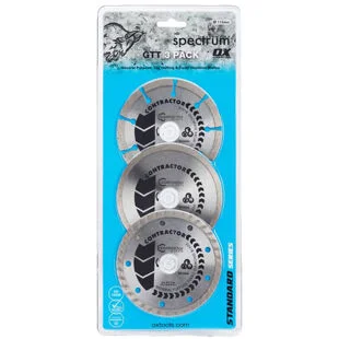 OX 115mm Diamond Blade 3 Pack (Genral Purpose, Turbo & Tile Blades) Bore 22.3mm