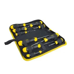 Stanley 10 Piece Cushion Grip Screwdriver Set in Wallet