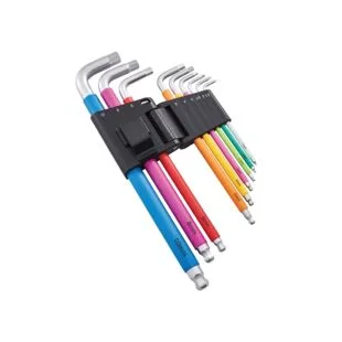 Faithfull 9 Piece Colour Coded Hex Key Set