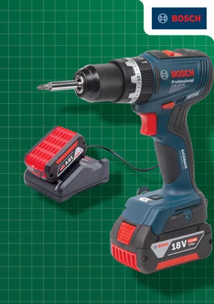 Bosch 18V Combi Drill with 2 x 5.0Ah Li-Ion Batteries Ref XMS25COMBIB