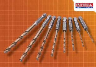 Faithfull Quick Change Impact Driver Drill Bit Set Ref XMS25DRILL8