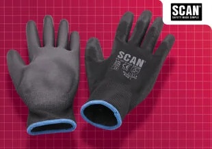 Scan Dipped PU Gloves (5 Pairs) Ref XMS25GLDIP5