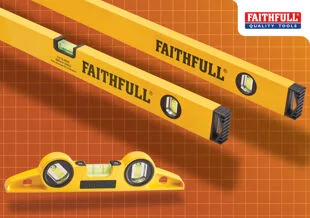 Faithfull 3 Piece Level Set (240mm, 600mm & 1200mm) Ref XMS25LEVEL3
