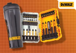 Dewalt 32 Piece FlexTorq Bit Set & Travel Mug Ref XMS25MUGSET