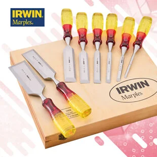 Irwin Chisel Set (8) In Wooden Display Box XMS26CHISEL8