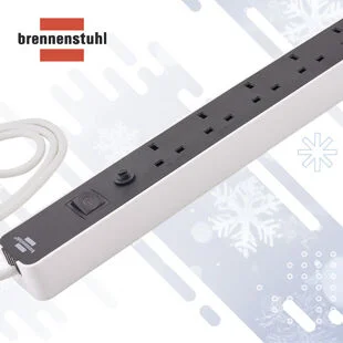 Brennenstuhl Trailing Lead - 5 Gang Switched 1.5M XMS26EXTLEAD