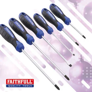 Faithfull Screwdriver Set 6Pc Soft Grip Boxeds XMS26SDSET6