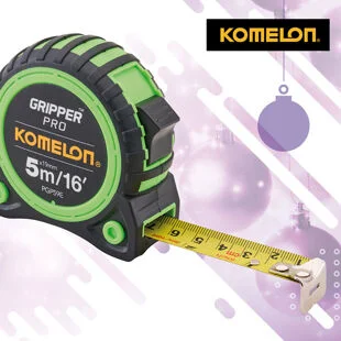Komelon Hi-Vis Gripper Tape Measure 5M/16Ft XMS26TAPE5