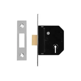 Essentials 3 Lever Deadlock Polished Brass 2.5 "