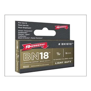 Arrow T50 Brad Nails 15mm Box 500no Ref 4935t0015