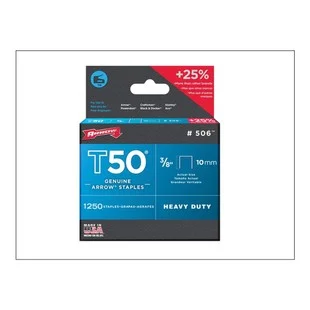 Arrow T50 Staples 3/8 / 10mm Single Pack 1250no Ref ARRT5038
