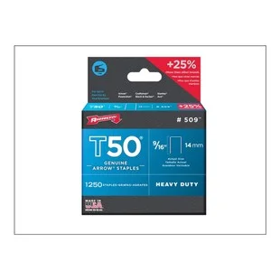 Arrow T50 Staples 9/16 / 14mm Single Pack 1250no Ref ARRT50916