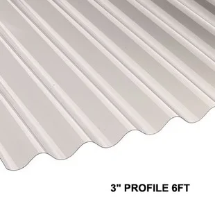 Vistalux PVC Corrugated Sheet ASB 3 profile (6ft) 1830 x 762 x 1.1mm Heavy Duty REF 19004
