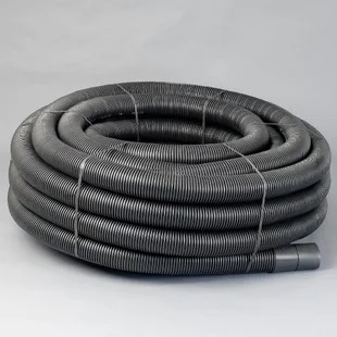 Black Perforated Land Drain 100mm x 100mtr Coil Ref 68039