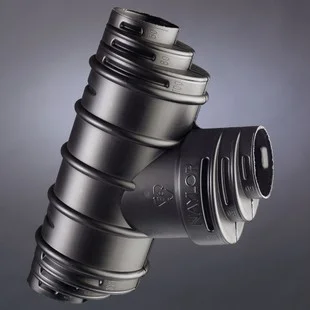 Black Perforated Land Drain Multi Junction 60/80/100 mm Ref 68064