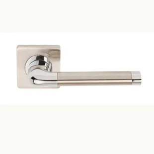 Boxed Argo Lever Latch Handles on Square Rose Satin Nickel / Poished Chrome REF DH003670SQ (per pair)