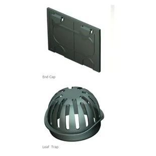 Channel Drain Accessory Pack (2x End caps, 1 x Leaf guard) Ref GPD-AP