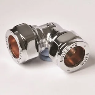 PX12 Chrome Compression Elbow 15mm Ref 24024312