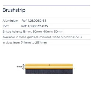 Exitex Brushstrip Face Fix Brown 22mm Bristle 914mm
