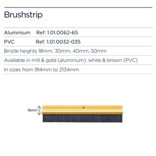 Exitex Brushstrip Face Fix Gold 22mm Bristle 914mm
