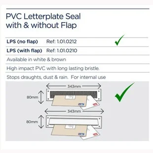 Exitex PVC Letterplate Seal (No Flap) Brown 343mm